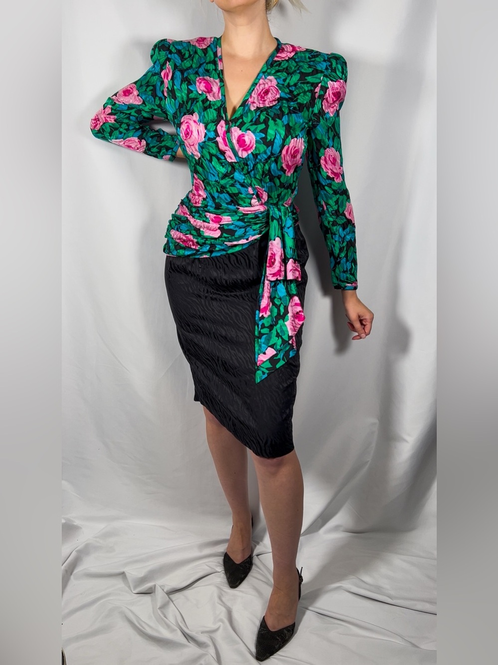 POV Collection Silk Vintage Dress - 80's - 90's